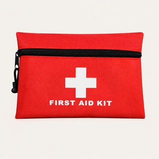 Red zippered On-the-Go Herbal First Aid Kit from Desert Moon Botanicals